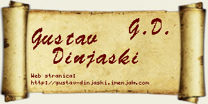 Gustav Dinjaški vizit kartica